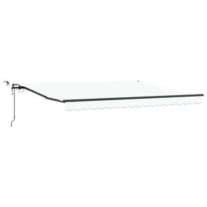 vidaXL Toldo retr&aacute;til Branco 400 &times; 300 cm Poli&eacute;ster