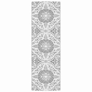 vidaXL Tapete de exterior 80x250 cm ARAKIL PP cinzento-claro