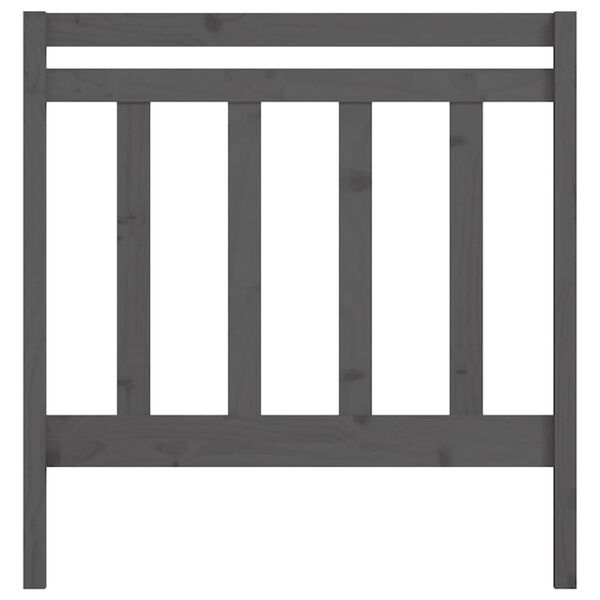 vidaXL Cabeceira de cama 106x4x100 cm pinho maciço cinzento