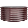 vidaXL Vaso/floreira de jardim a&ccedil;o galvanizado 80x80x36 cm castanho