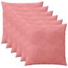 vidaXL Capa almofada 6 pcs HEERLEN Rosa 60 x 60 cm Veludo