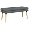 vidaXL Banco de Camadas Duplas Cinzento-Escuro 110 x 40 x 47 cm Tecido