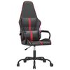 vidaXL Cadeira gaming couro artificial preto e vermelho tinto