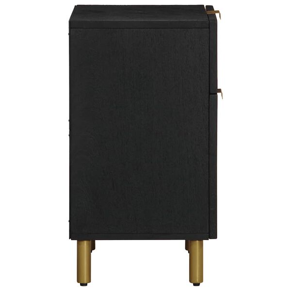 vidaXL Mesa de cabeceira 50x33x60 cm derivados de madeira preto