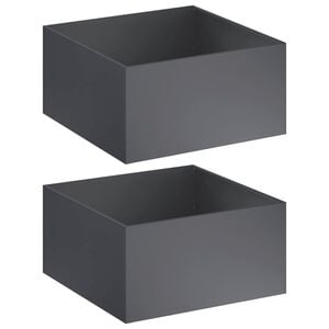 vidaXL Vaso de Jardim 2 unid. Antracite 60 x 60 x 40 cm