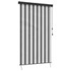 vidaXL Estores de rolo Antracite e Branco 180 x 250 cm