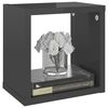 vidaXL Prateleiras parede forma de cubo 4 pcs 22x15x22 cm cinza brilh.