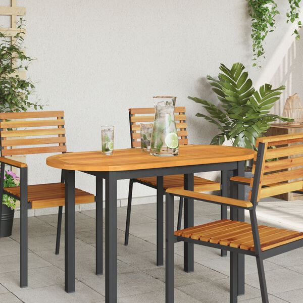 vidaXL Tampo de Mesa Castanho 110 x 55 x 2 cm Madeira S&oacute;lida de Ac&aacute;cia