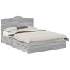 vidaXL Cama com Armazenamento com gaveta Cinza Sonoma 150 x 200 cm
