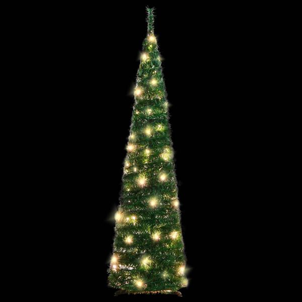 vidaXL Árvore de Natal artificial pop-up c/ 50 luzes LED 120 cm verde