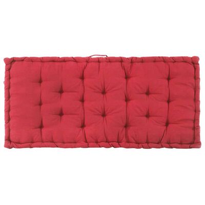 vidaXL Almofadões para sofá de paletes 2 pcs algodão bordô