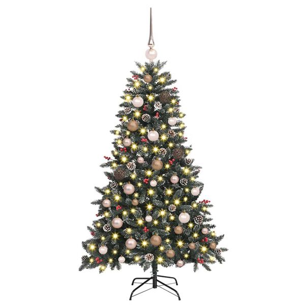 vidaXL &Aacute;rvore de Natal Artificial Verde 150 cm PVC, Pl&aacute;stico e A&ccedil;o