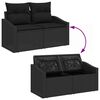 vidaXL Conjunto de Sof&aacute; de Jardim 10 pcs Preto vime PE