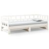vidaXL Estrutura sof&aacute;-cama de puxar 2x(80x200) cm pinho maci&ccedil;o branco