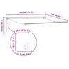 vidaXL Estrutura de Toldo Manual Antracite 3 x 2,5 m
