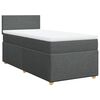 vidaXL Cama com molas/colch&atilde;o 100x200 cm tecido cinza-escuro