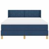 vidaXL Cama com Estrado com colch&atilde;o Azul 160 x 200 cm tecido
