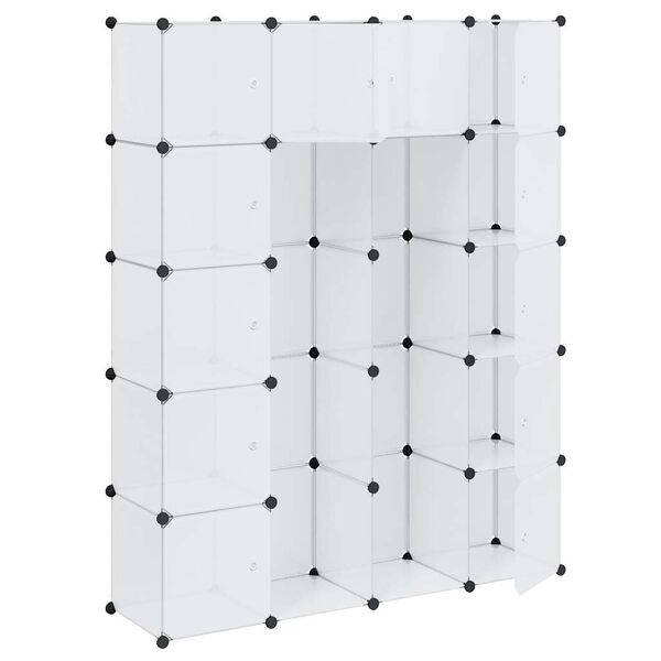 vidaXL Arm&aacute;rio pl&aacute;stico modular 14 gavetas 37x146x180,5cm branco