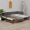 820736 vidaXL Sof&aacute;-cama de puxar 2x(90x200) cm pinho maci&ccedil;o cinza