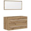 vidaXL 2 pcs m&oacute;veis de casa de banho deriv. madeira carvalho artisiano