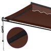 vidaXL Toldo retr&aacute;til autom&aacute;tico 400x350 cm castanho