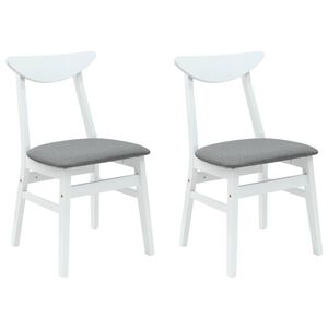 vidaXL Cadeiras de Jantar 2 pcs Branco 42 x 47,5 x 81 cm