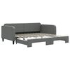 vidaXL Sof&aacute;-cama com gavet&atilde;o 100x200 cm tecido cinzento-escuro