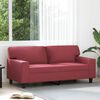 vidaXL Sof&aacute; de 2 lugares 140 cm couro artificial vermelho tinto