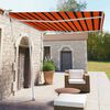 vidaXL Toldo autom&aacute;tico independente 300x250 cm laranja e castanho