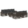 vidaXL Conjunto de Sof&aacute; de Jardim 8 unid. Cinzento vime PE