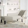 vidaXL Chaise-longue com apoio de bra&ccedil;o direito veludo creme