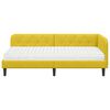 vidaXL Estrutura de Cama de Canto Amarelo 90 x 190 cm Veludo