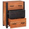 vidaXL Buffet 3 pcs Castanho 55 x 30 x 75 cm Madeira de acácia maciça
