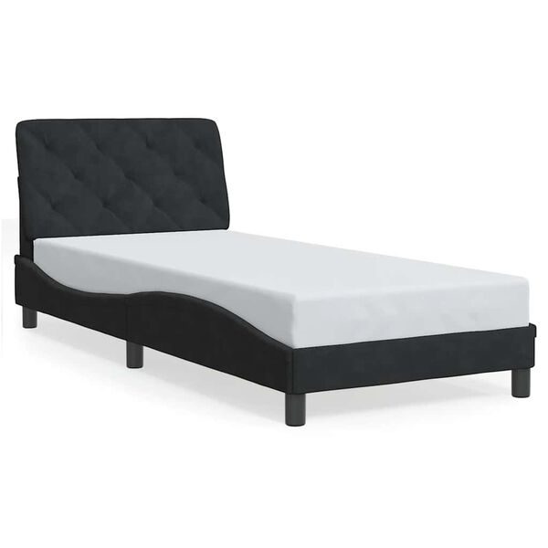 vidaXL Estrutura de cama sem colch&atilde;o 80x200 cm veludo preto