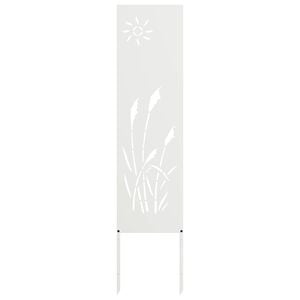vidaXL Tela de Privacidade para Jardim Fretwork Branco 32 x 140 cm