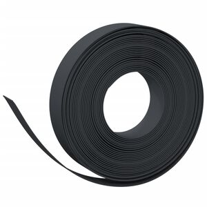 vidaXL Borda de jardim 10 m 10 cm polietileno preto