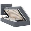 vidaXL Cama com arruma&ccedil;&atilde;o e colch&atilde;o Cinza Escuro 90 x 200 cm Veludo