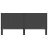 vidaXL Cabeceira de cama 200x200 cm tecido cinzento-escuro