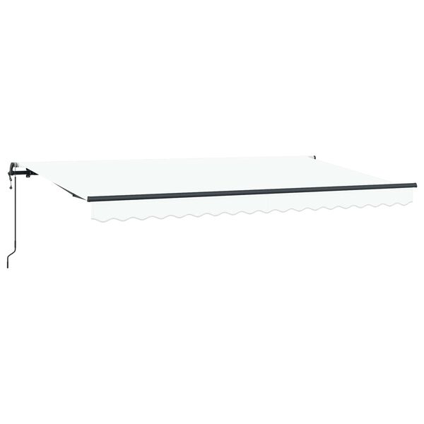 vidaXL Toldo Retr&aacute;til Branco 400 x 200 cm tecido