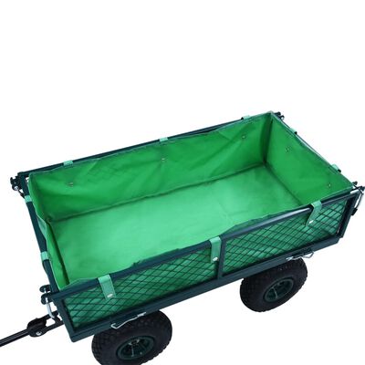 vidaXL Revestimento para carrinho de jardim tecido verde