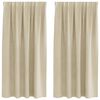 vidaXL Cortinas opacas 2 pcs Creme 140 x 175 cm Veludo