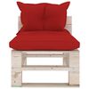 vidaxL Conjunto lounge de paletes p/ jardim 6 pcs c/ almofad&otilde;es pinho