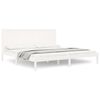 vidaXL Cama sem colch&atilde;o 200x200 cm madeira de pinho maci&ccedil;a branco