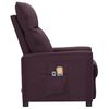 vidaXL Poltrona de massagens el&eacute;trica tecido roxo