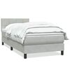 vidaXL Cama com molas/colch&atilde;o 100x220 cm veludo cinza-claro