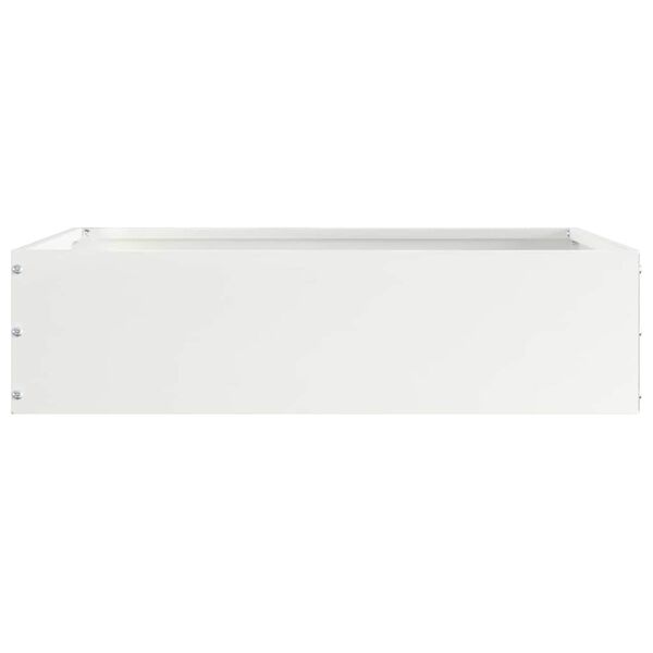 vidaXL Acabamento para Gramado Branco 50 x 50 x 13 cm A&ccedil;o