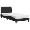 vidaXL Cama com colch&atilde;o Hanko 90x190 cm veludo preto