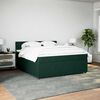 vidaXL Cama com molas/colch&atilde;o 180x200 cm veludo verde-escuro
