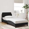 vidaXL Estrutura de cama com cabeceira Dover veludo 80x200 cm preto