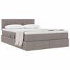 vidaXL Cama com arruma&ccedil;&atilde;o e colch&atilde;o Cinzento-acastanhado 140 x 190 cm